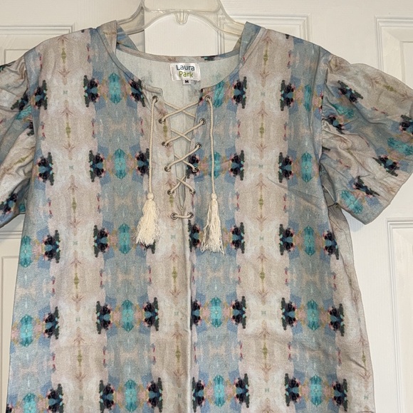 Laura Park colorful cotton dress size medium. - Picture 2 of 6